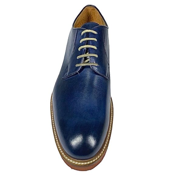To Boot New York Joel Blue Leather Oxfords Men’s 11 D Made in Italy - Picture 2 of 7